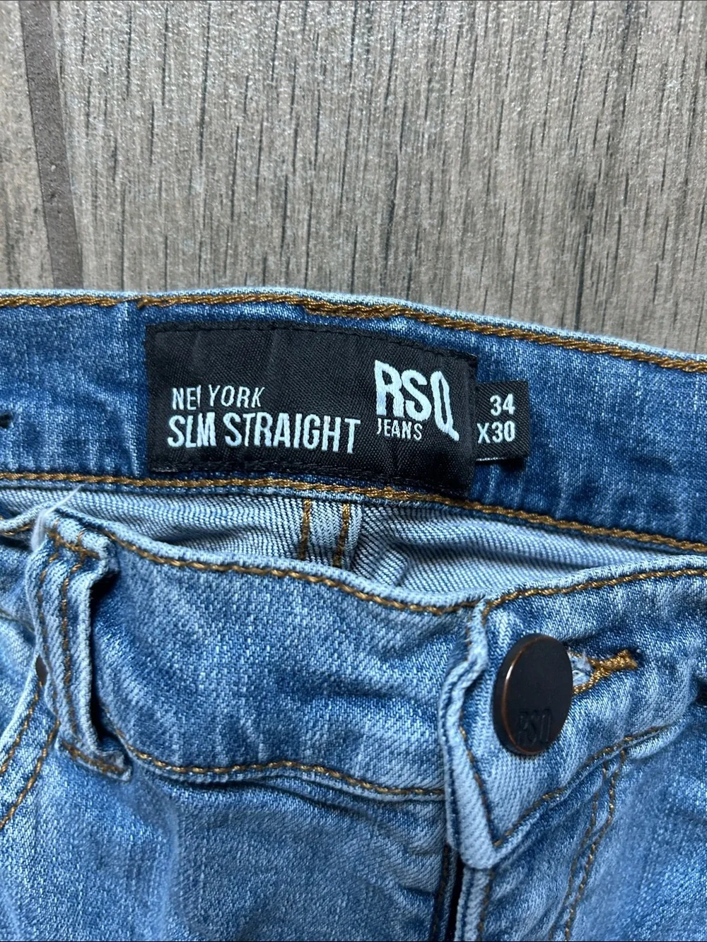 RSQ Men's Light Blue Slim Jeans